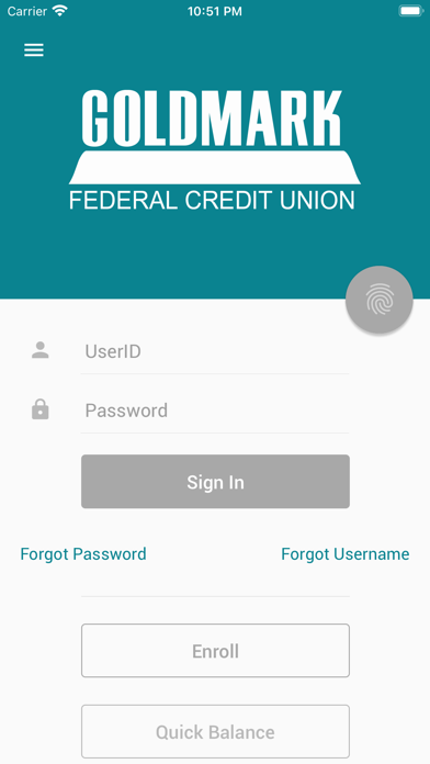 Goldmark FCU Mobile Banking Screenshot