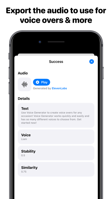 Screenshot #3 for AI Voice Generator: VoiceKit