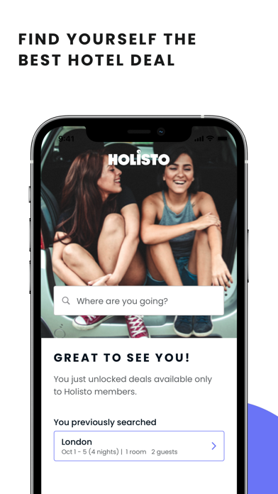 Holisto - Better Hotel Deals Screenshot