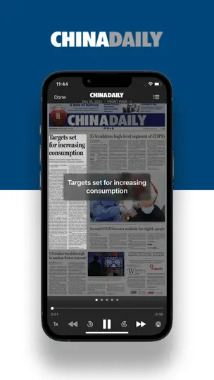 Screenshot von The China Daily IPaper auf dem iPhone 4