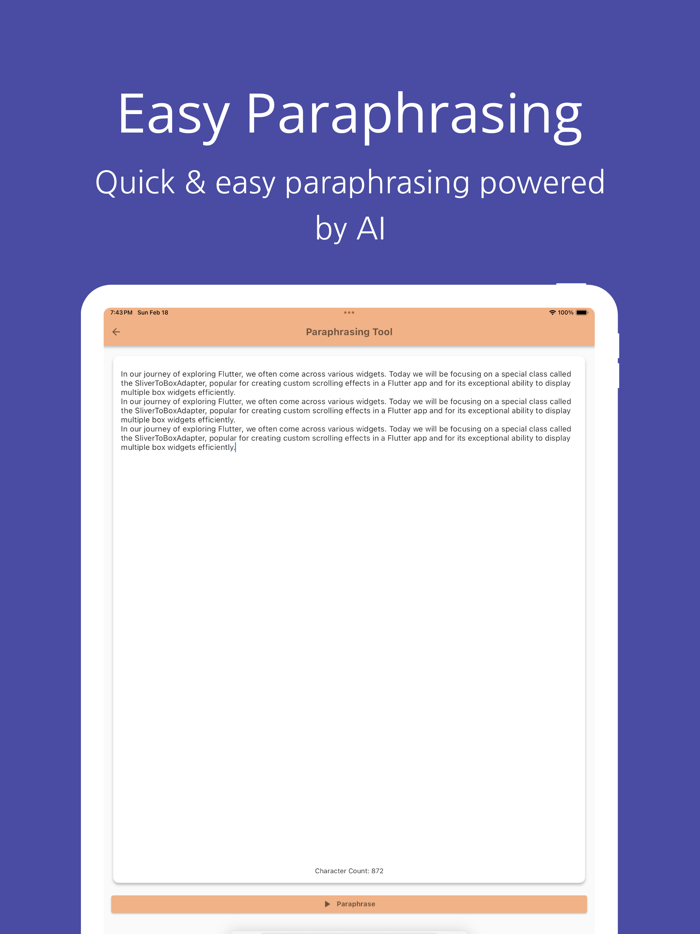 Rephrase AI Paraphrasing Tool