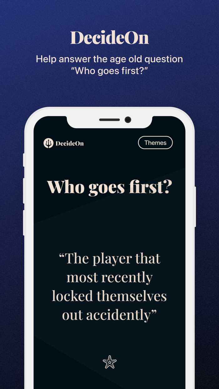 DecideOn - Who goes first