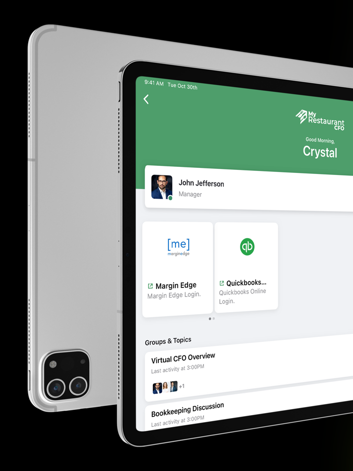My Restaurant CFO Portal