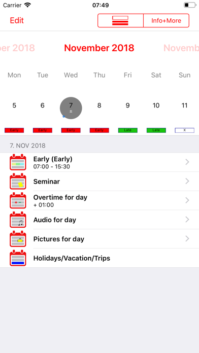 Roster-Calendar Pro Screenshot