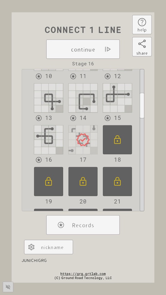 #1. Connect 1 Line - GRG Puzzle (iOS) 由: Ground Road Technology, LLC