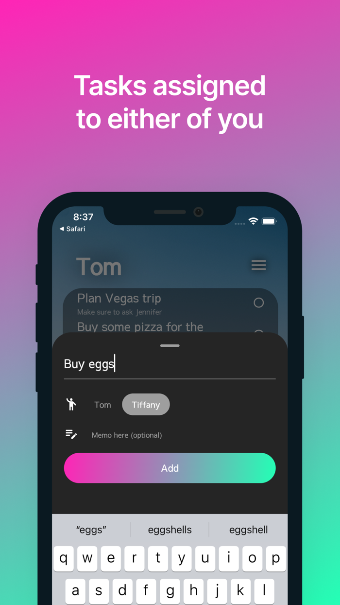 Reminders for couple：Taskbuddy