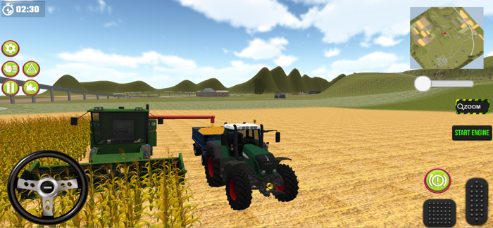 Farming Tractor Excavator 3D