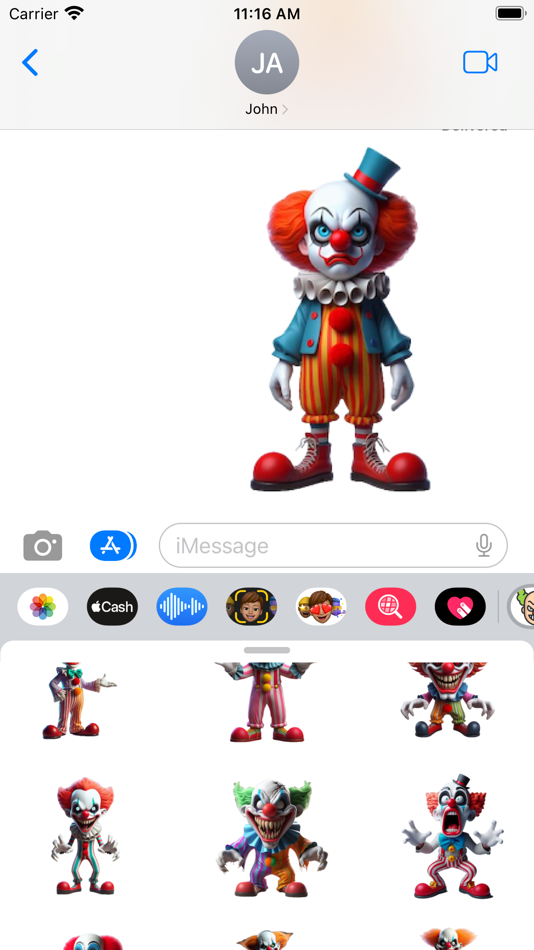 #5. Scary Clown Stickers (iOS) 由: Paul Scott