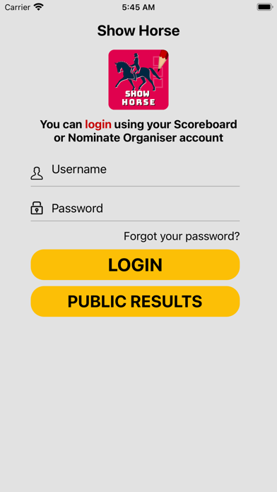 LiveScore Show Horse Screenshot