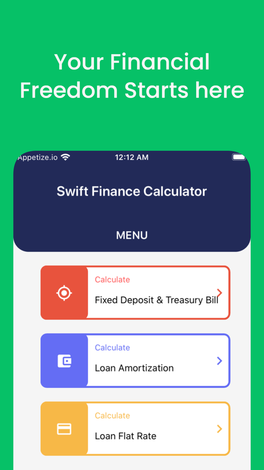 #1. Swift Finance Calculator (iOS) 由: LeafeCodes Inc