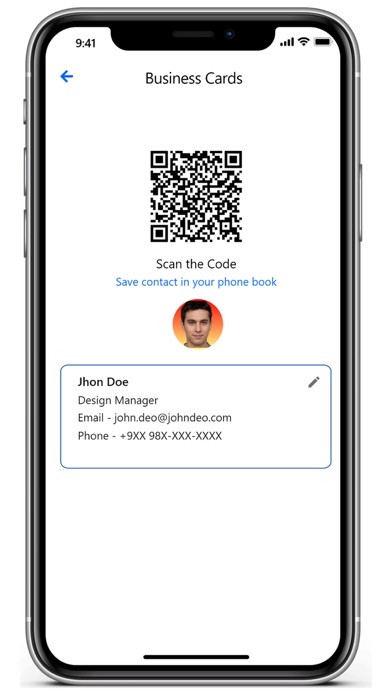 RTG - Business Card Screenshot