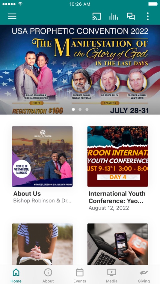 #1. CMFI Miracle Center (iOS) بواسطة: CHRISTIAN MISSIONARY FELLOWSHIP INTERNATIONAL INC