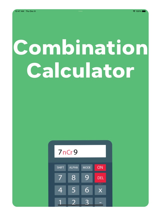 Combination Calculator on the App Store