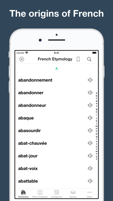 French Etymology and Origins Screenshot
