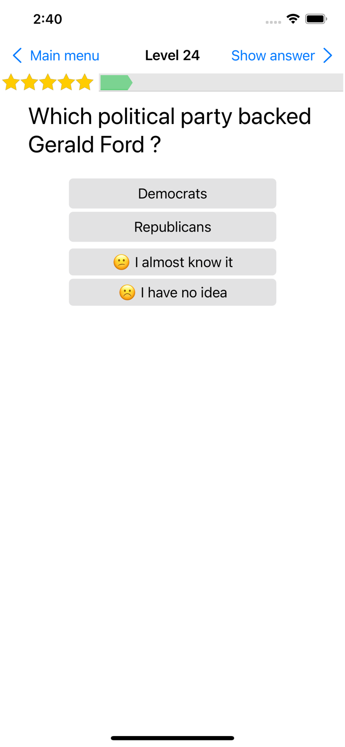 OneMileNorth POTUS Quiz