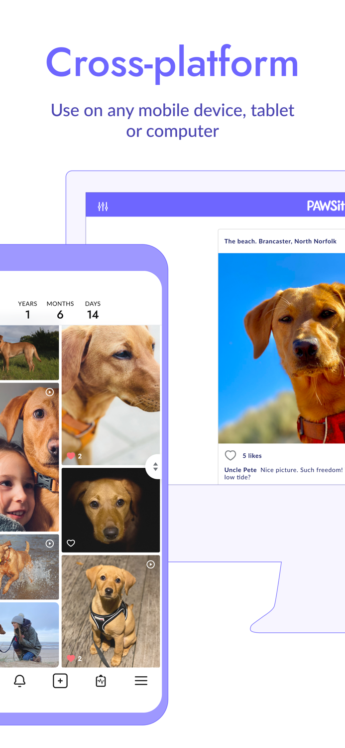 Huply pet photo album and diary