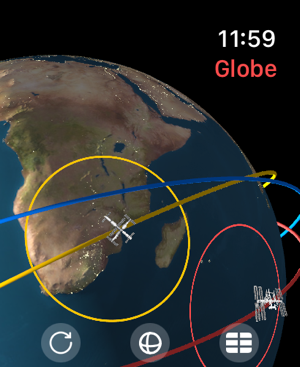 Capture d'écran ISS Real-Time Tracker 3D