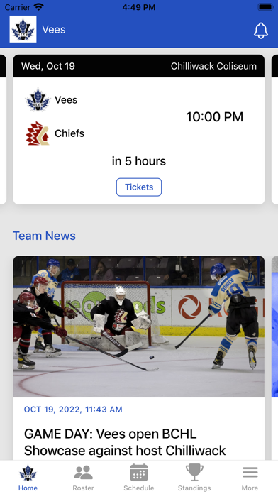 Penticton Vees Screenshot