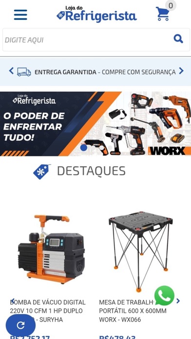 Loja do Refrigerista Screenshot
