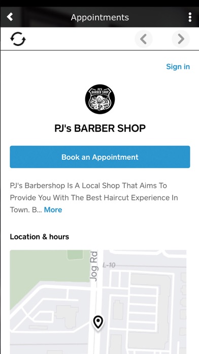 PJs BARBER SHOP Screenshot