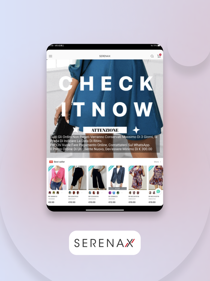 SERENAX - Fashion B2B2C