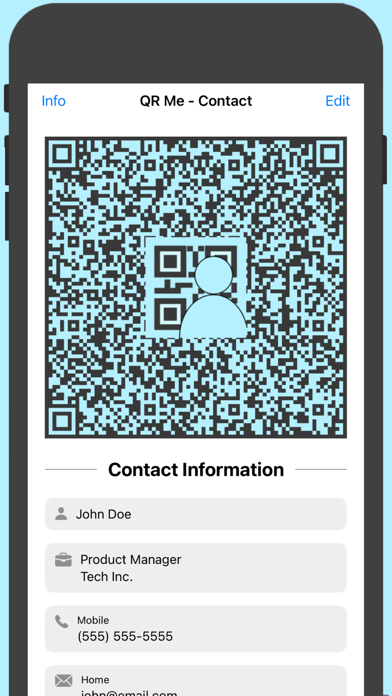 QR Me - Contact Screenshot