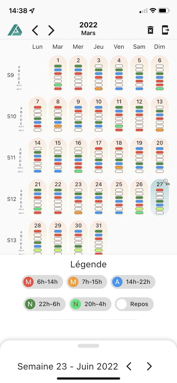 Calendrier des postes - ADK