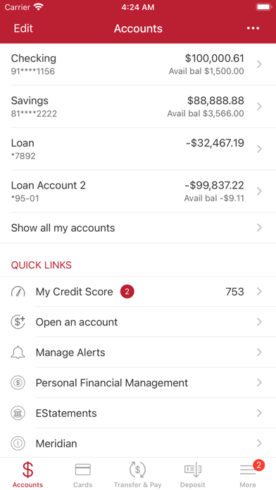 Bank Five Nine Mobile Screenshot