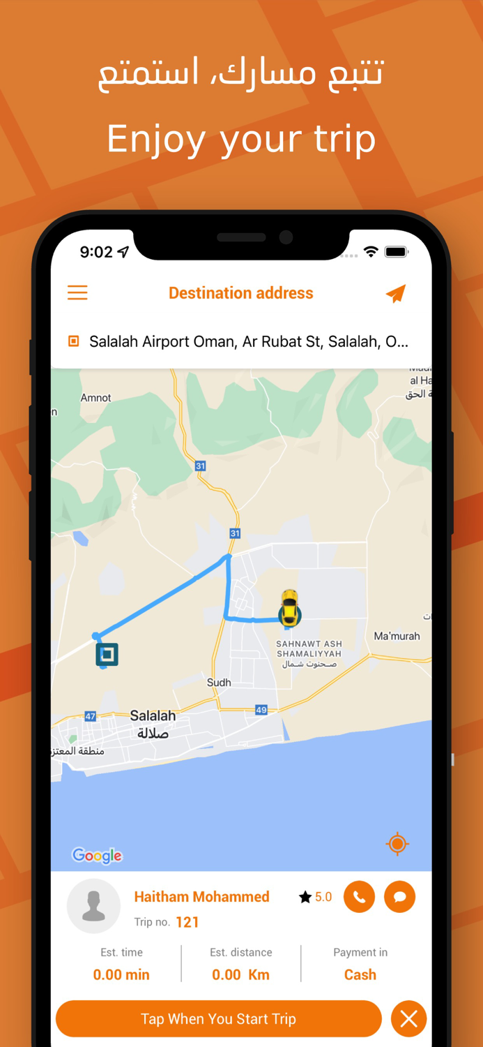 Oman Taxi Tasleem Driver