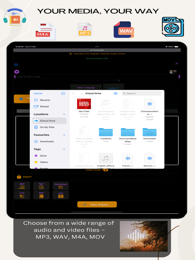 AI Transcribe  Audio, Video Screenshot