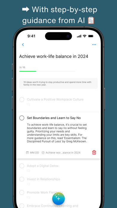 Motiv8: Ideas, Goals, Tasks Screenshot