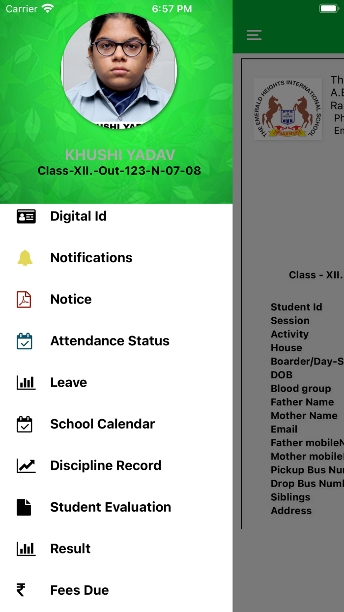Emerald Heights Parent App