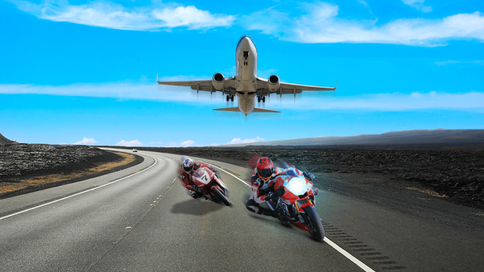 Bike vs Plane Racing
