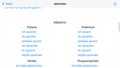 Deutsche Verben Screenshot