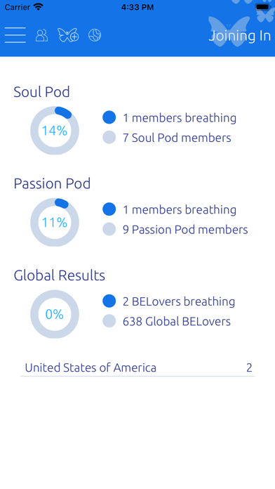 BELove Breathing App Screenshot