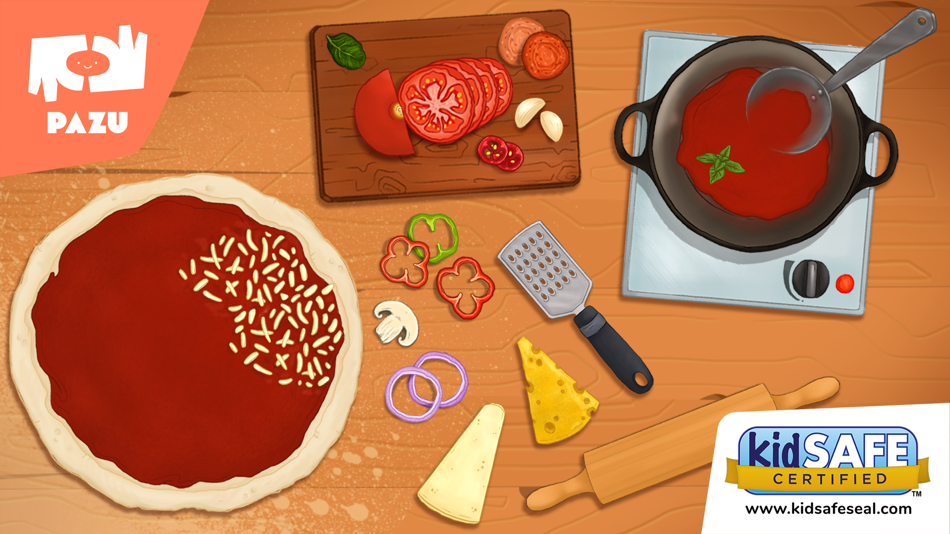 #1. Pizza maker cooking games (iOS) By: Pazu Games Ltd