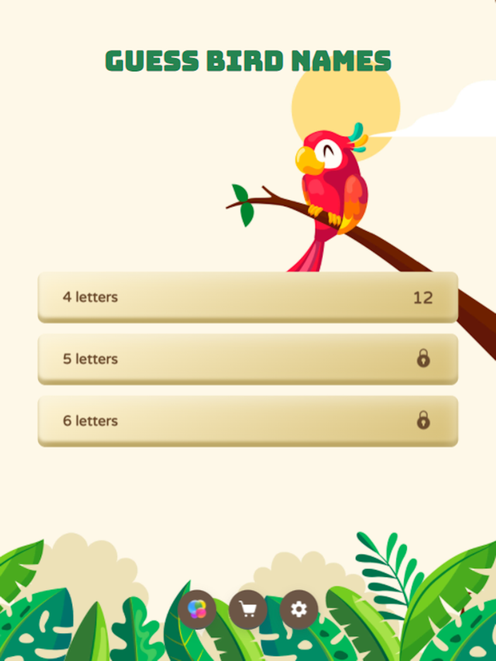 Guess the bird Word game