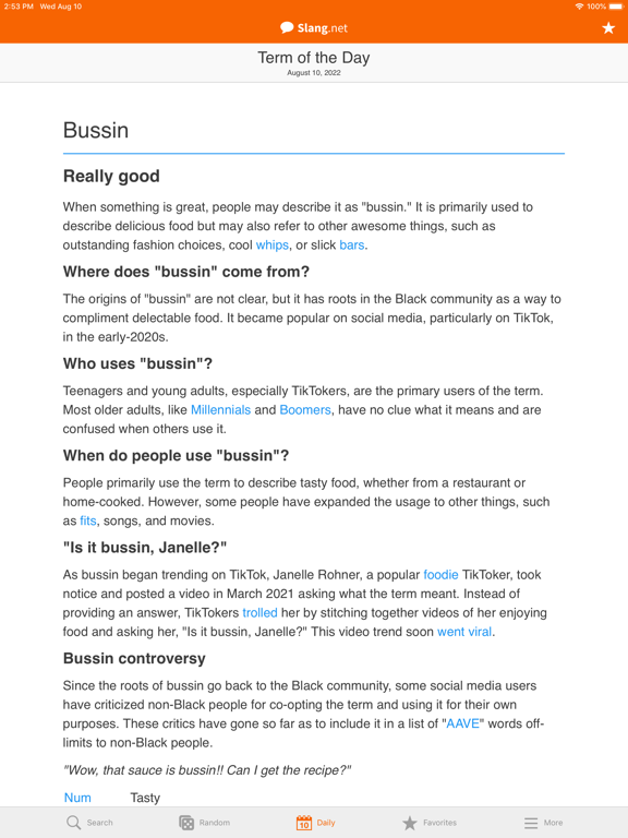 Screenshot #1 for Slang Dictionary