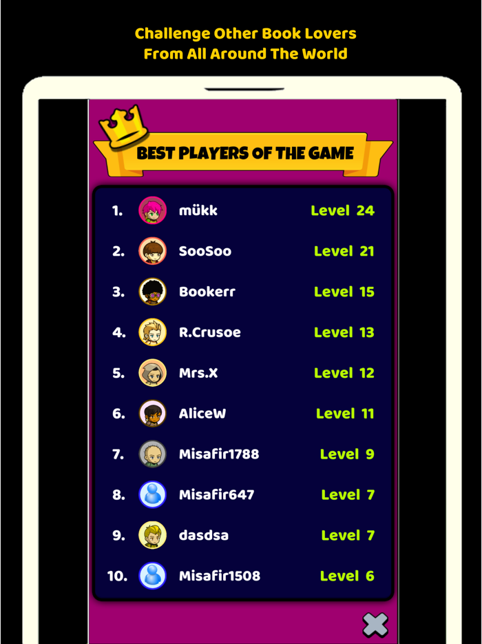 Books And Authors Quiz Game