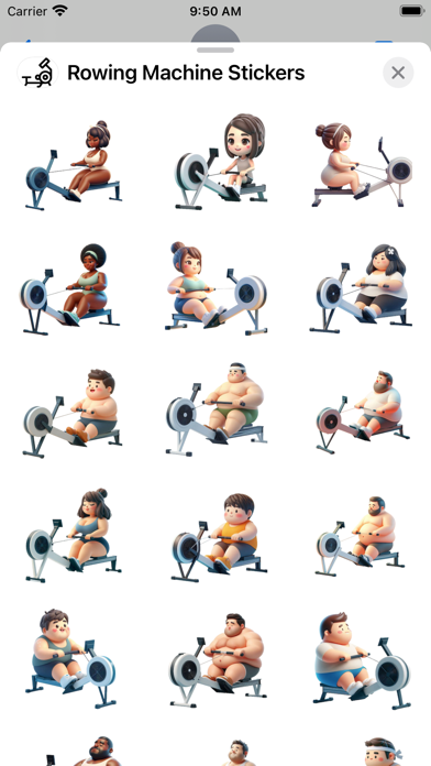 Screenshot #1 pour Rowing Machine Stickers
