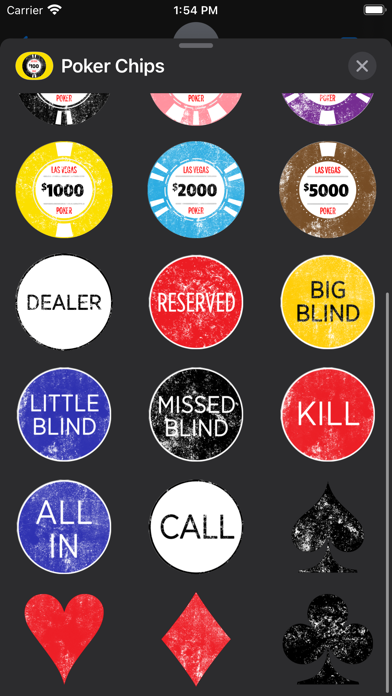 Poker Chips Sticker Pack Screenshot