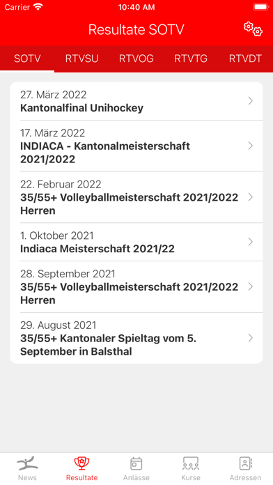 Solothurner Turnverband SOTV Screenshot