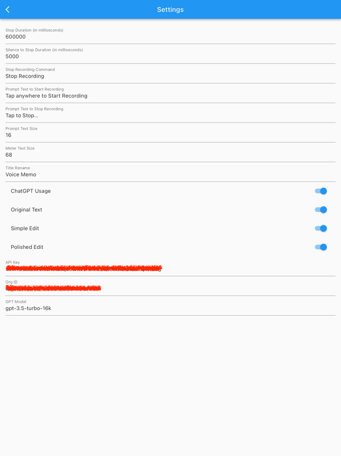 One Tap Voice Memo AI