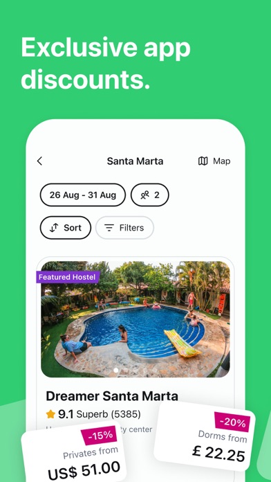 Hostelworld: Hostel Travel App Screenshot