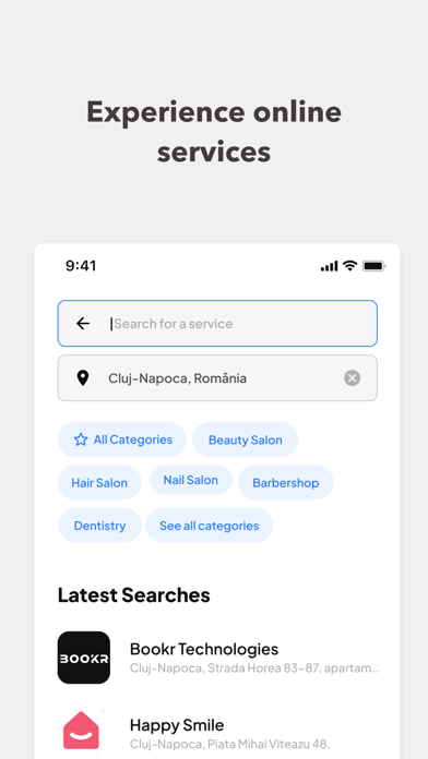 BOOKR: online booking app Screenshot