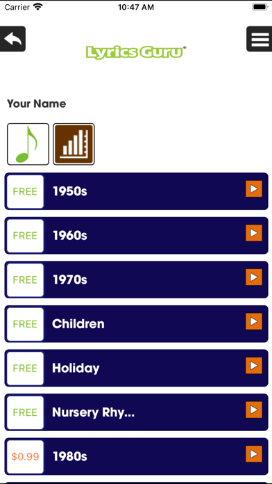 Lyrics Guru® Screenshot