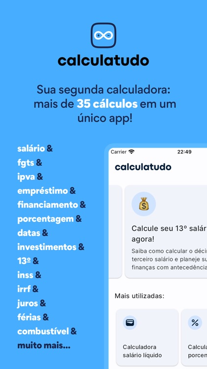 CalculaTudo: FGTS, IPVA e +