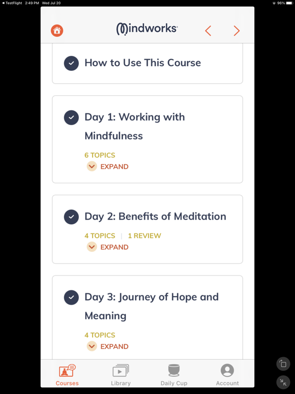 Mindworks: Guided Meditation iPad screenshot 4 - Health & Fitness app