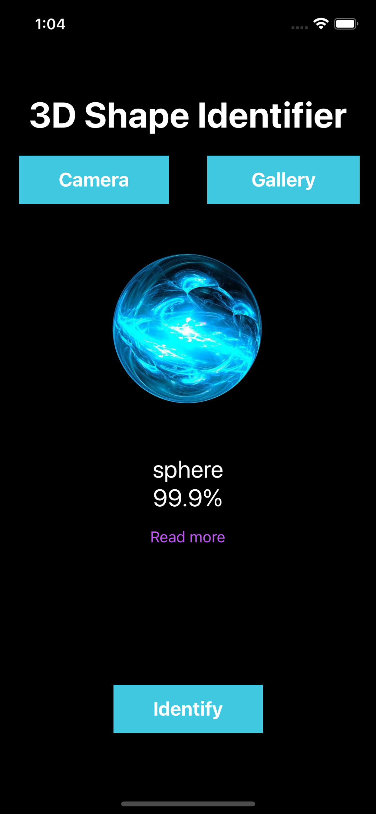 3D Shape Identifier