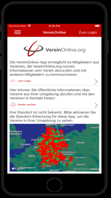 VereinOnline App Screenshot